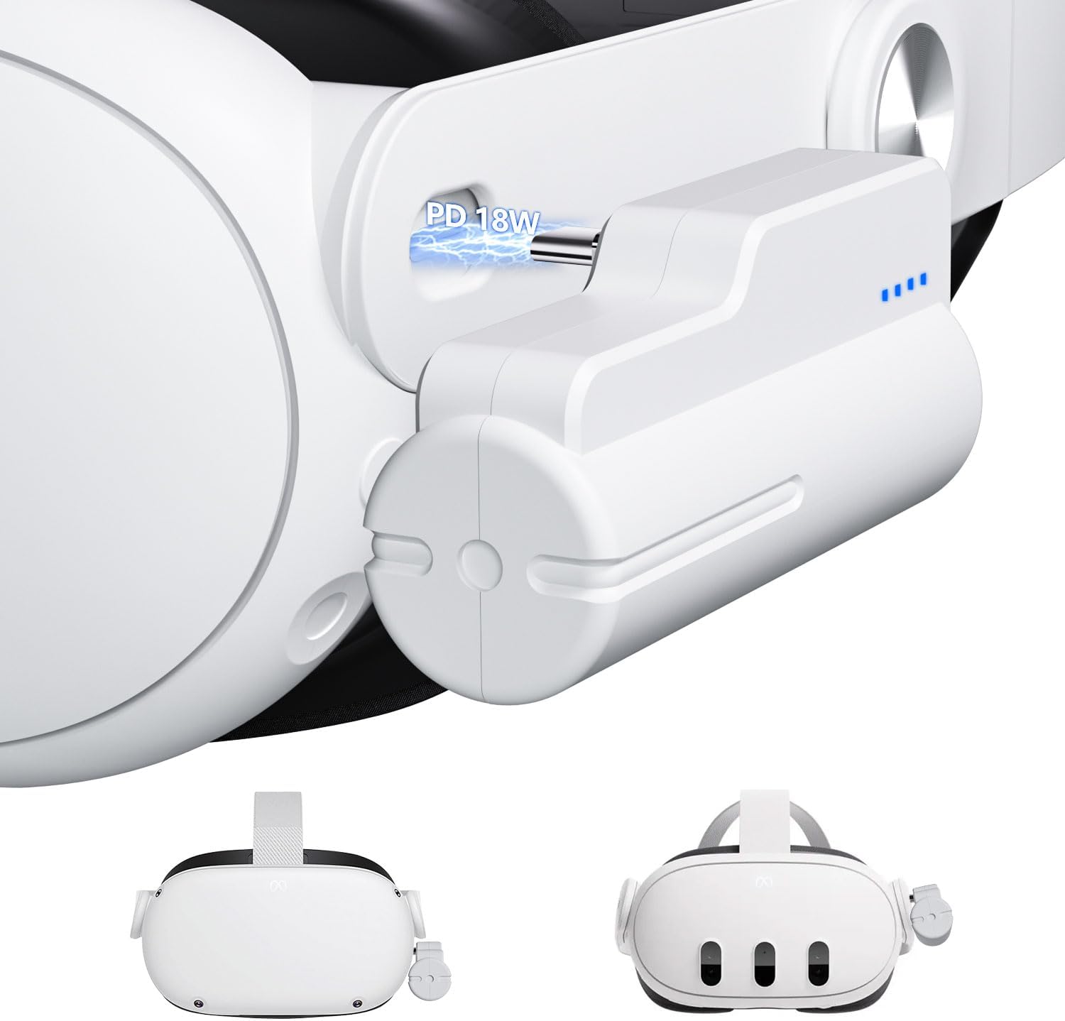 🔥TikTok Viral Meta Quest 3 Battery Strap | 5000mAh 18W Fast Charge & Ultra-Light Comfort! Elite Strap Upgrade for Quest 2 & 3 Accessories - Double VR Playtime⚡ 🔥TikTok Viral Meta Quest 3 Battery Strap | 5000mAh 18W Fast Charge & Ultra-Light Comfort! Elite Strap Upgrade for Quest 2 & 3 Accessories - Double VR Playtime⚡
